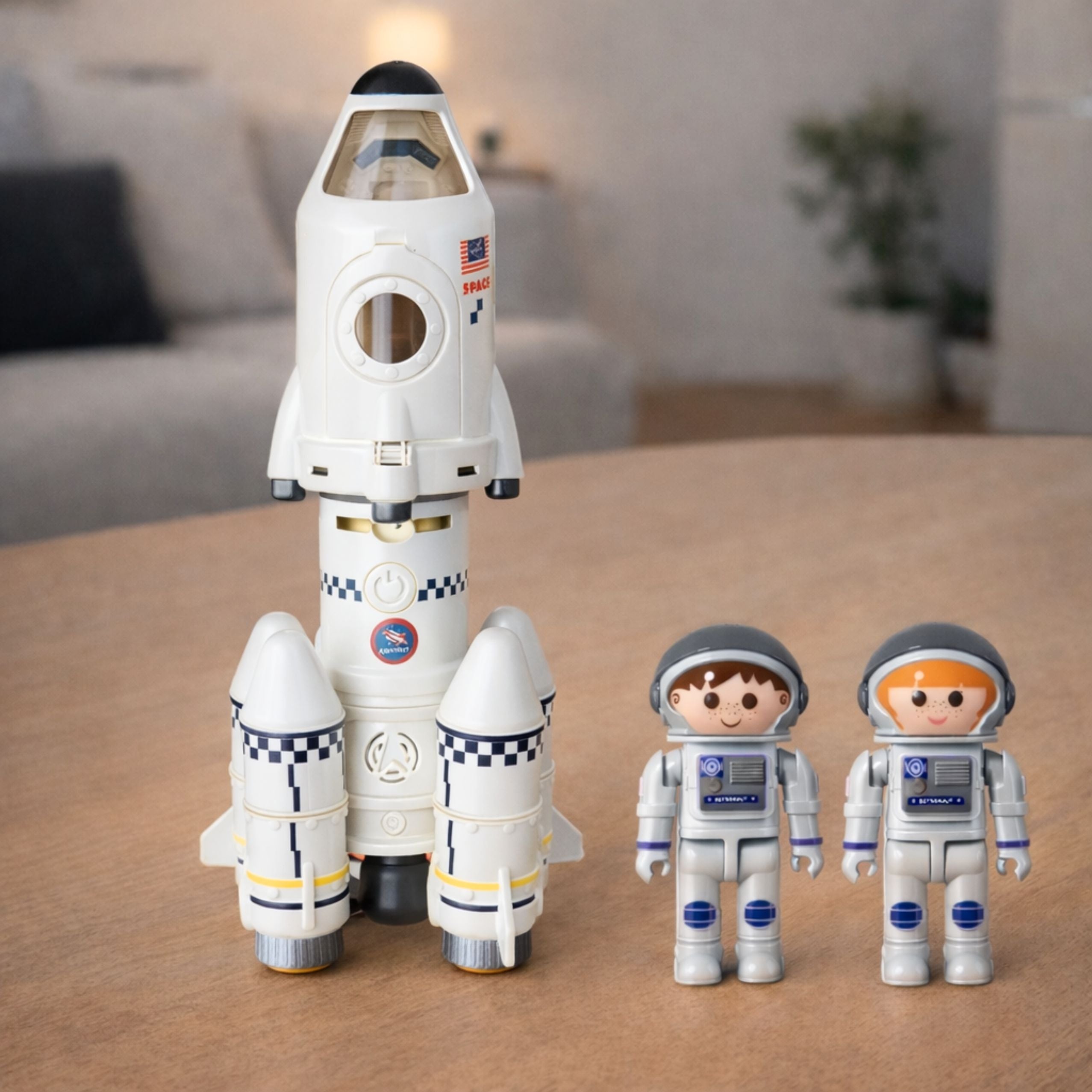 Educational Toy Space Rocket 5 In 1 Astronauts Lights Sounds