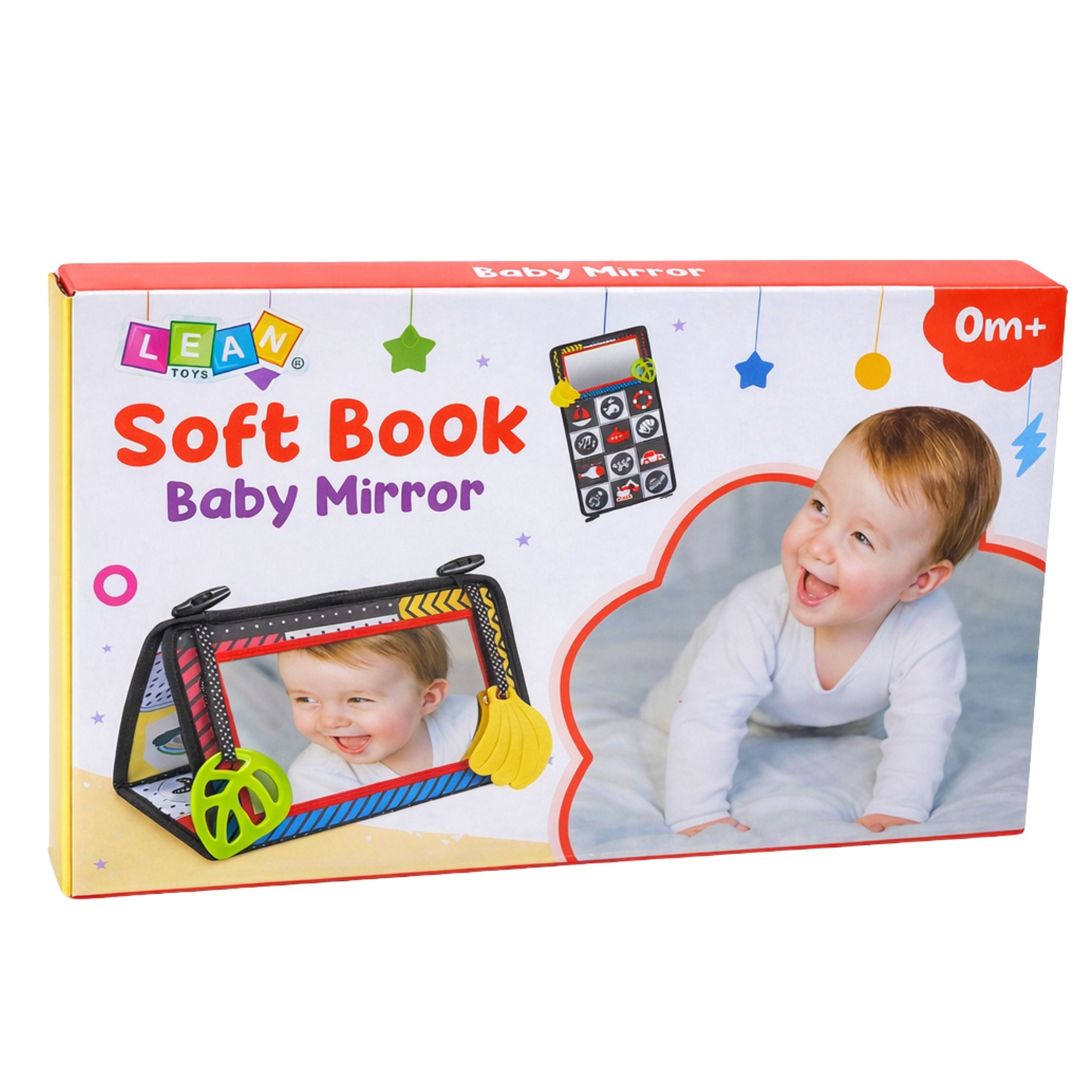 Contrast Sensory Educational Mat With Mirror For Babies