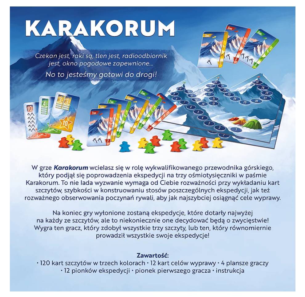Board Game Karakorum Reiner Knizia: King Of The Mountains Trefl 02739