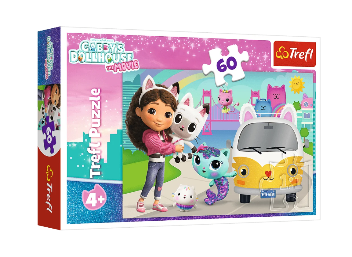 Puzzle – 60 – Gabby And Cat Adventures – Gabby's Dollhouse Movie – Trefl 17415