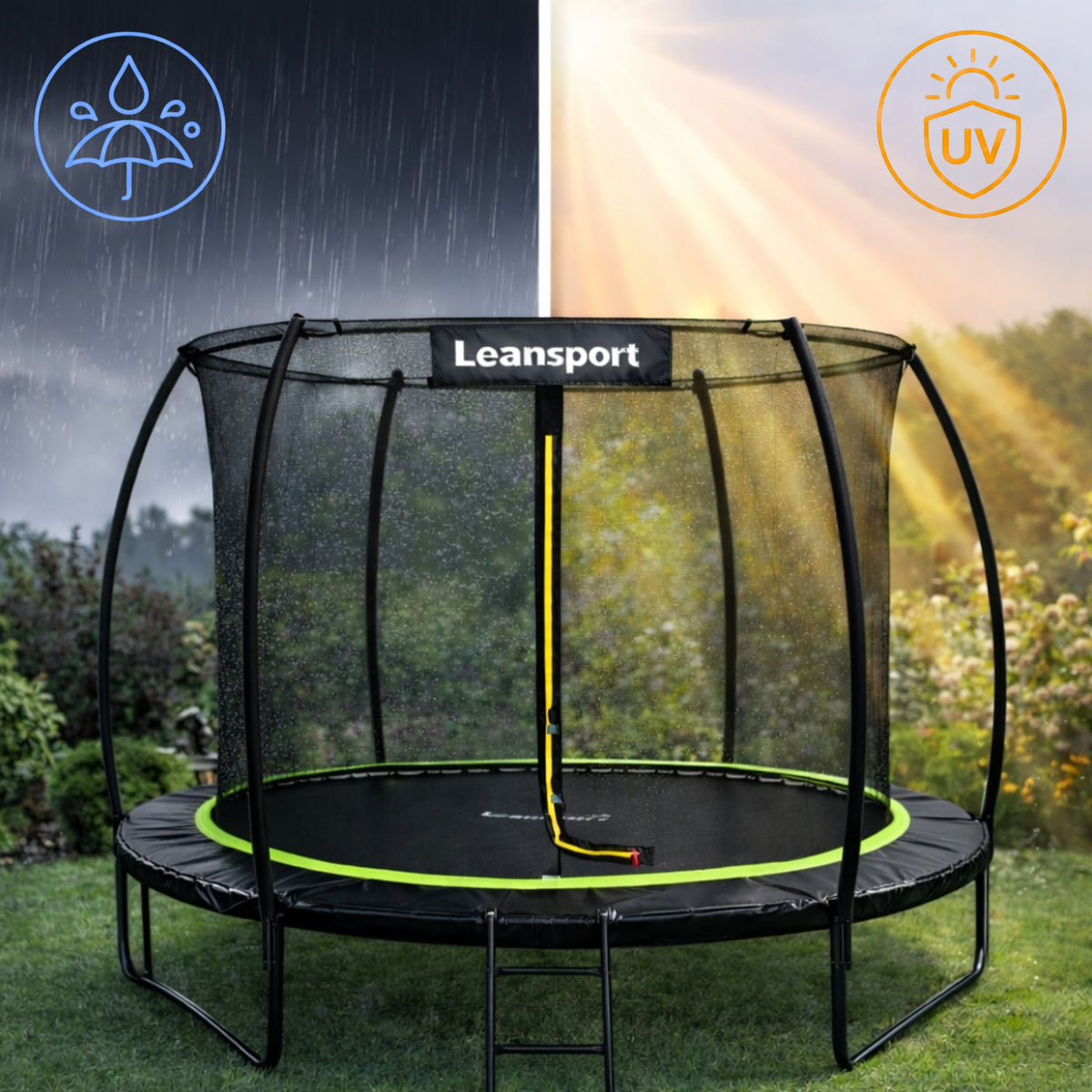 Lean Spring Pad For Trampoline Black 360-376 Cm 12 Ft