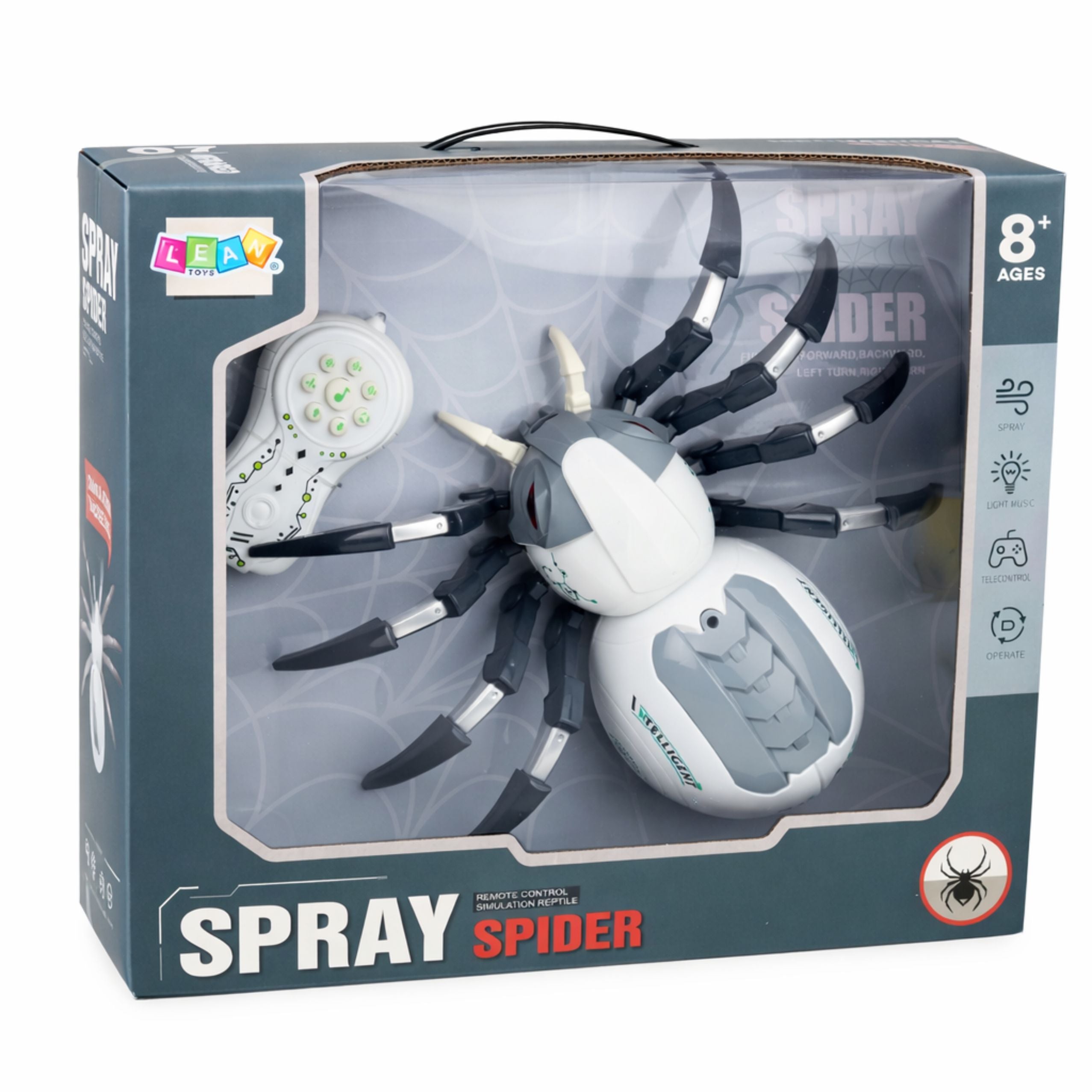 Rc Remote Controlled Spider Robot With Smoke Effect Lights Sounds