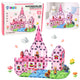 Magnetic Blocks With Figures Paints Cards For Painting Pink 80 Pcs.
