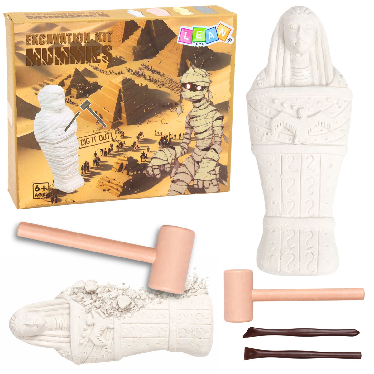 Archaeological Set Ancient Egyptian Excavations Figurines