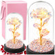 Eternal Rose In A Glass Dome Led Crystal Lighting 21.5 X 11 Cm