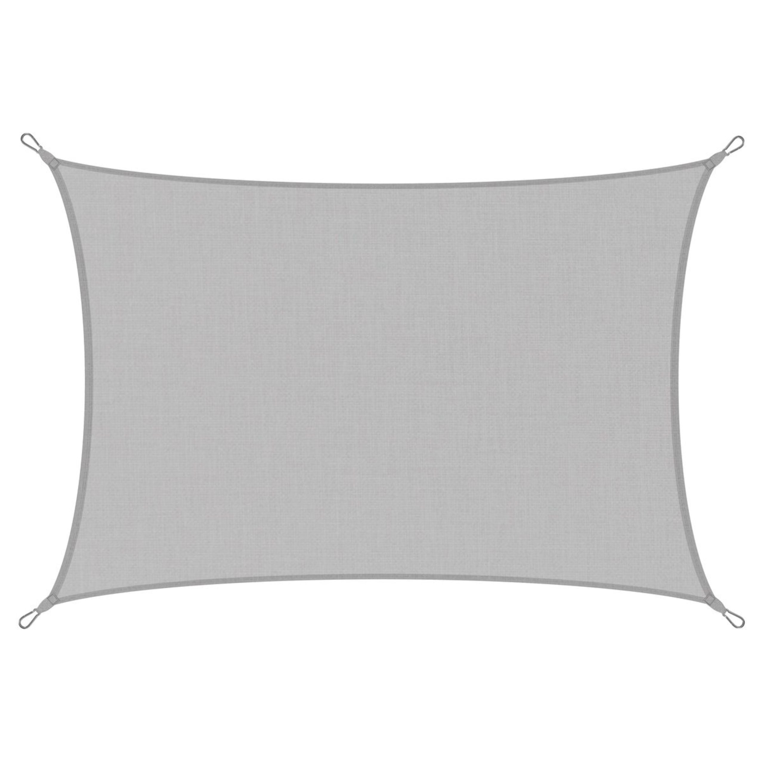 Rectangular Garden Sun Shade Sail Waterproof Gray 300x400 Cm