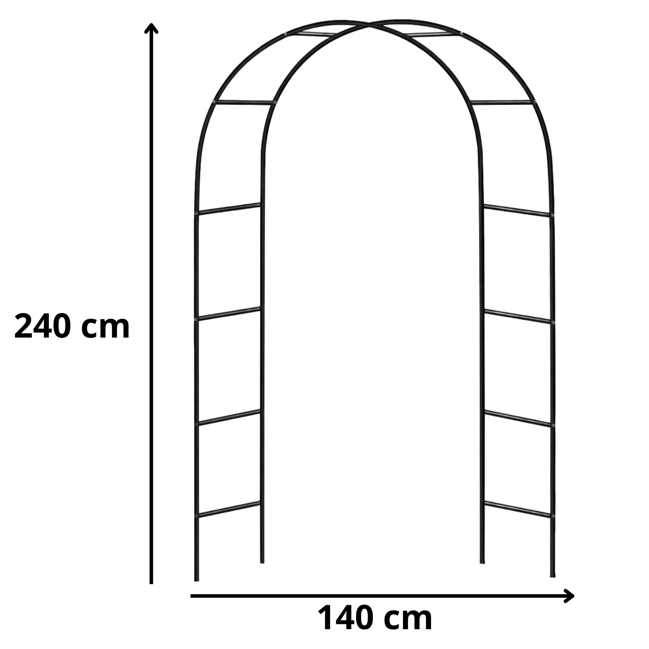 Metal Garden Pergola For Plants Support For Climbers Arch 240x140 Cm
