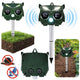 Solar Owl Animal Repeller Motion Sensor Ultrasound Leds
