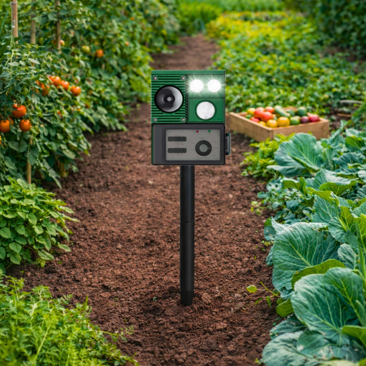 Solar Animal Repeller med rörelsesensor ultraljud LED dioder