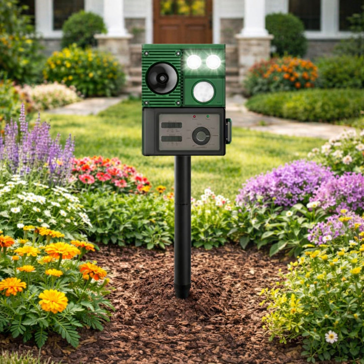 Solar Animal Repeller med rörelsesensor ultraljud LED dioder