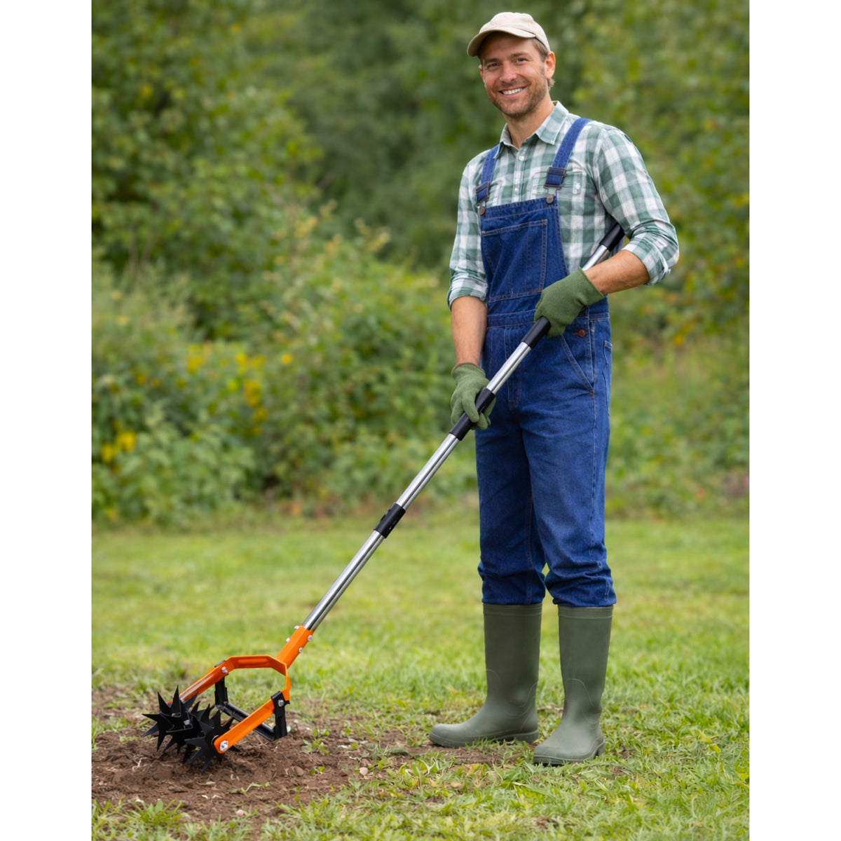 Rotary Garden Weeder For Weeding Loosening Soil Adjustable