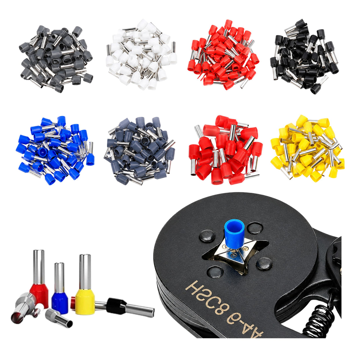 Crimping Tool Set For Cable Connectors And Ferrules 1800 Pcs.