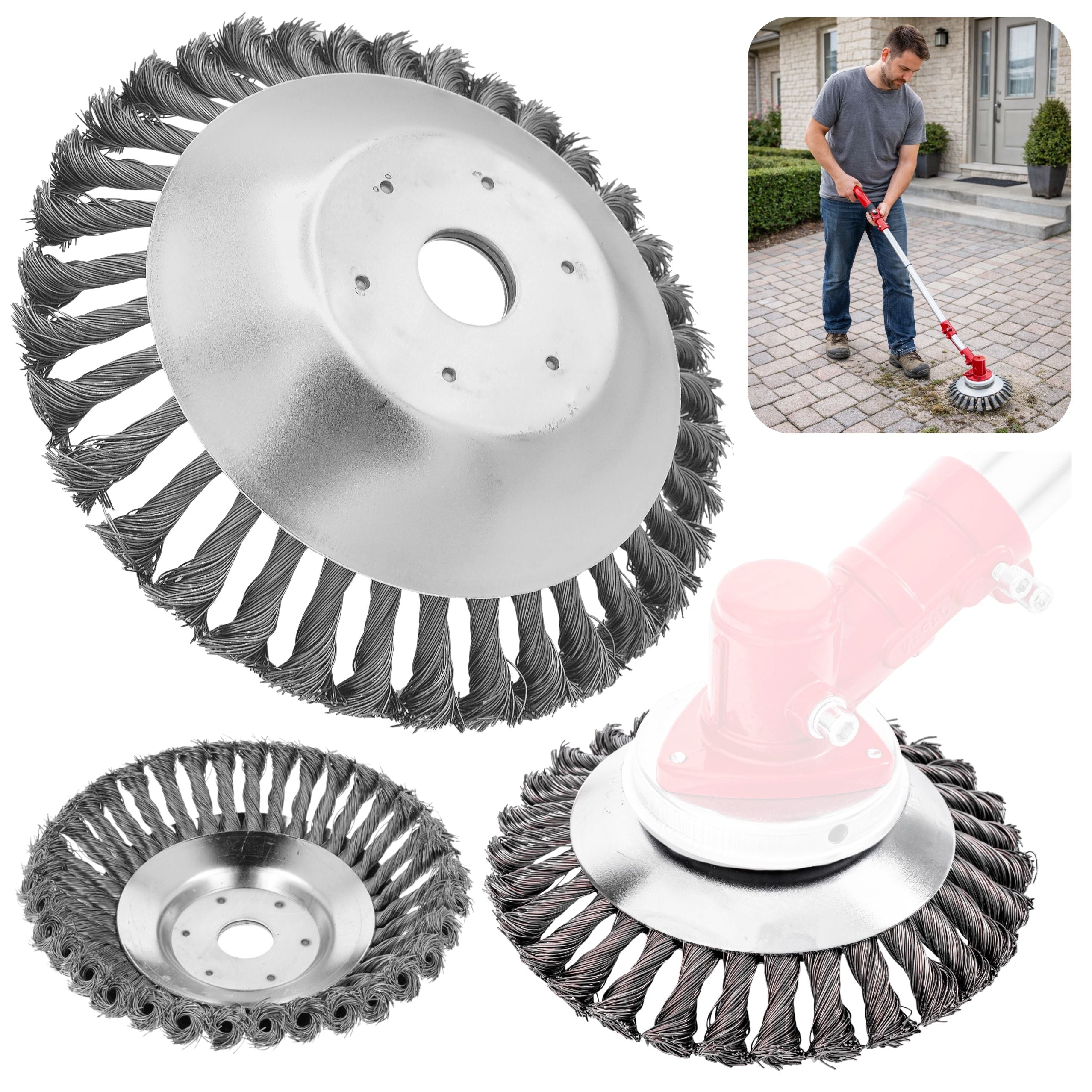 Wire Brush For Brushcutter Brushcutter Twisted Braided Disc 150mm/25.4mm
