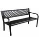Banco de jardim terraço jardim metal 2 lugares preto 120 cm