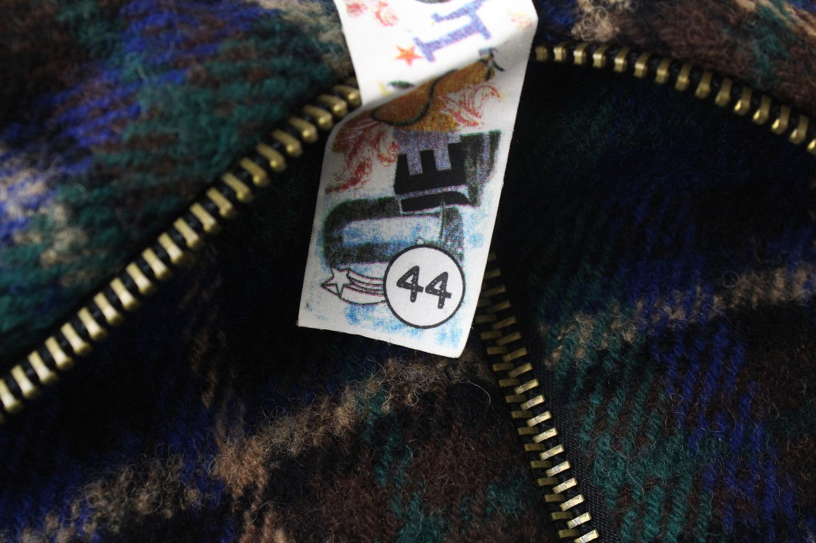 Desigual damski płaszcz w kolorze niebieskim z domieszką wełny w kratę, oversize kimono z rękawami