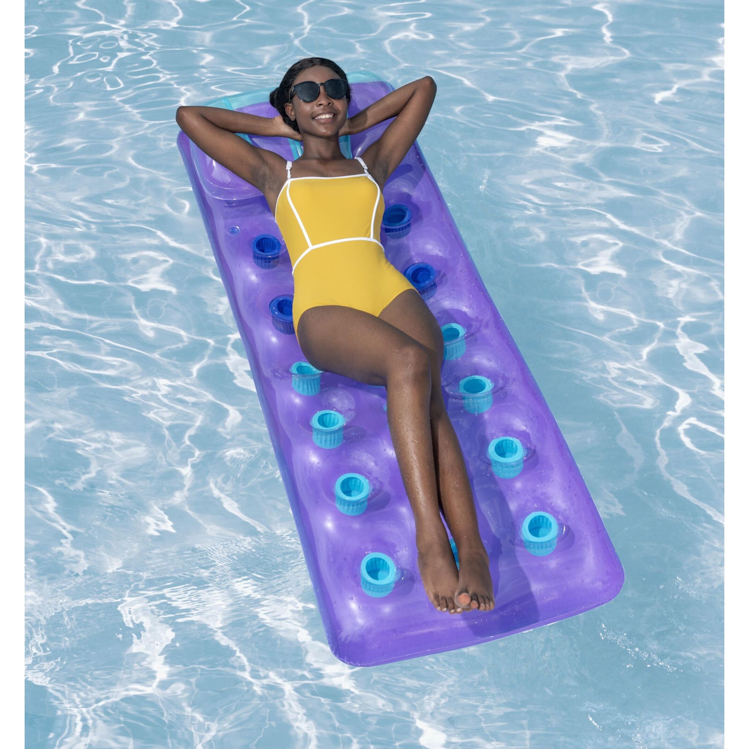 Inflatable Mattress For Swimming Pool Purple Bestway 43015