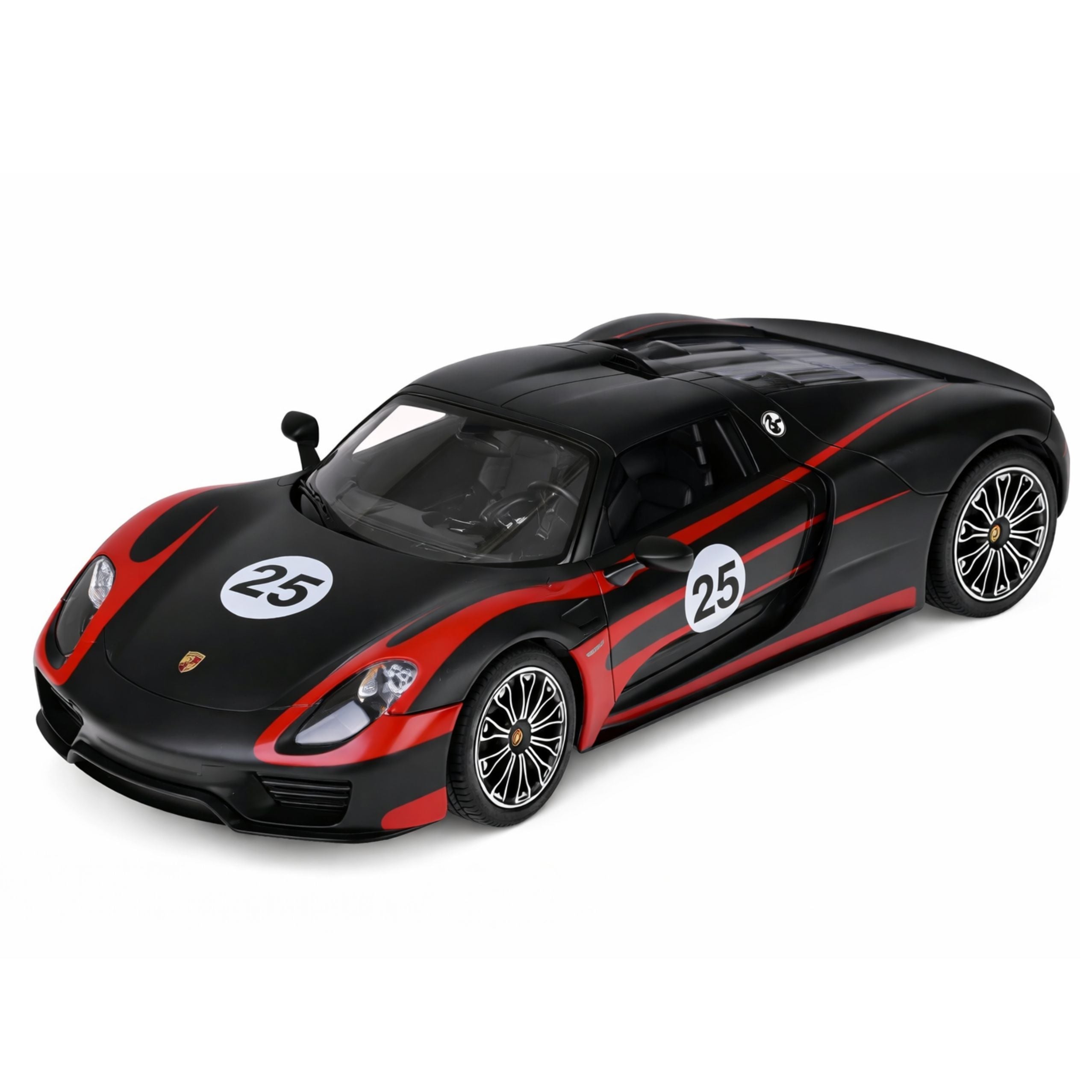 Porsche 918 Spyder Performance Remote Controlled Rc Car Black Rastar 1:14