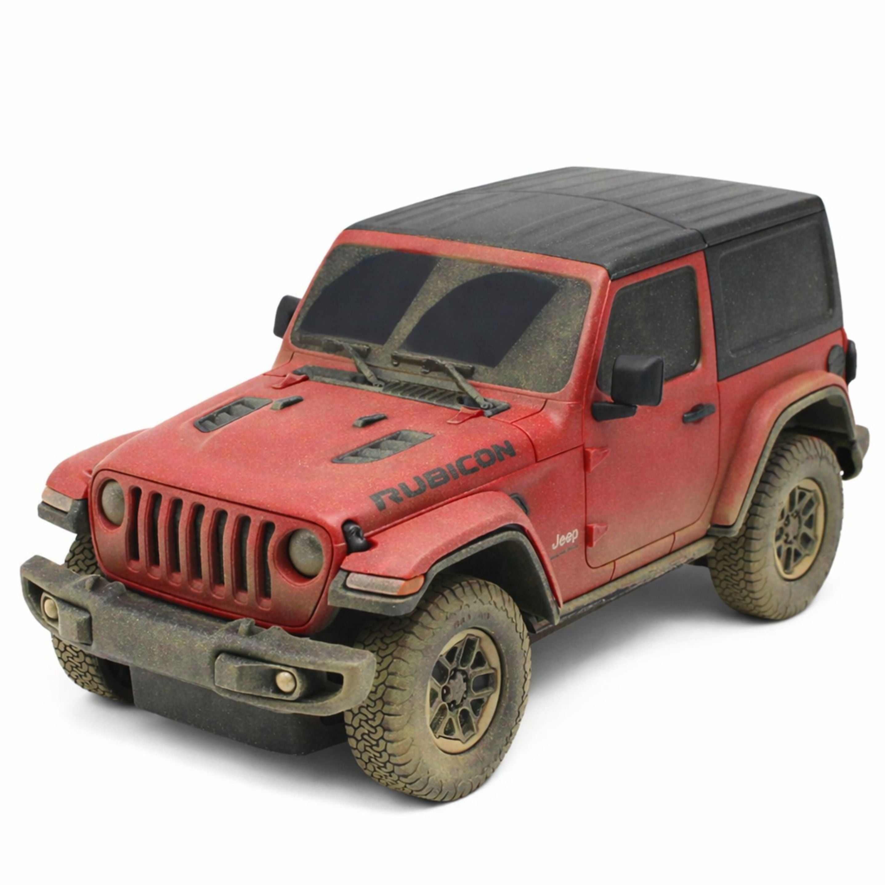 Jeep Wrangler Rubicon-muddy Remote Controlled Rc Car Red Rastar 1:24