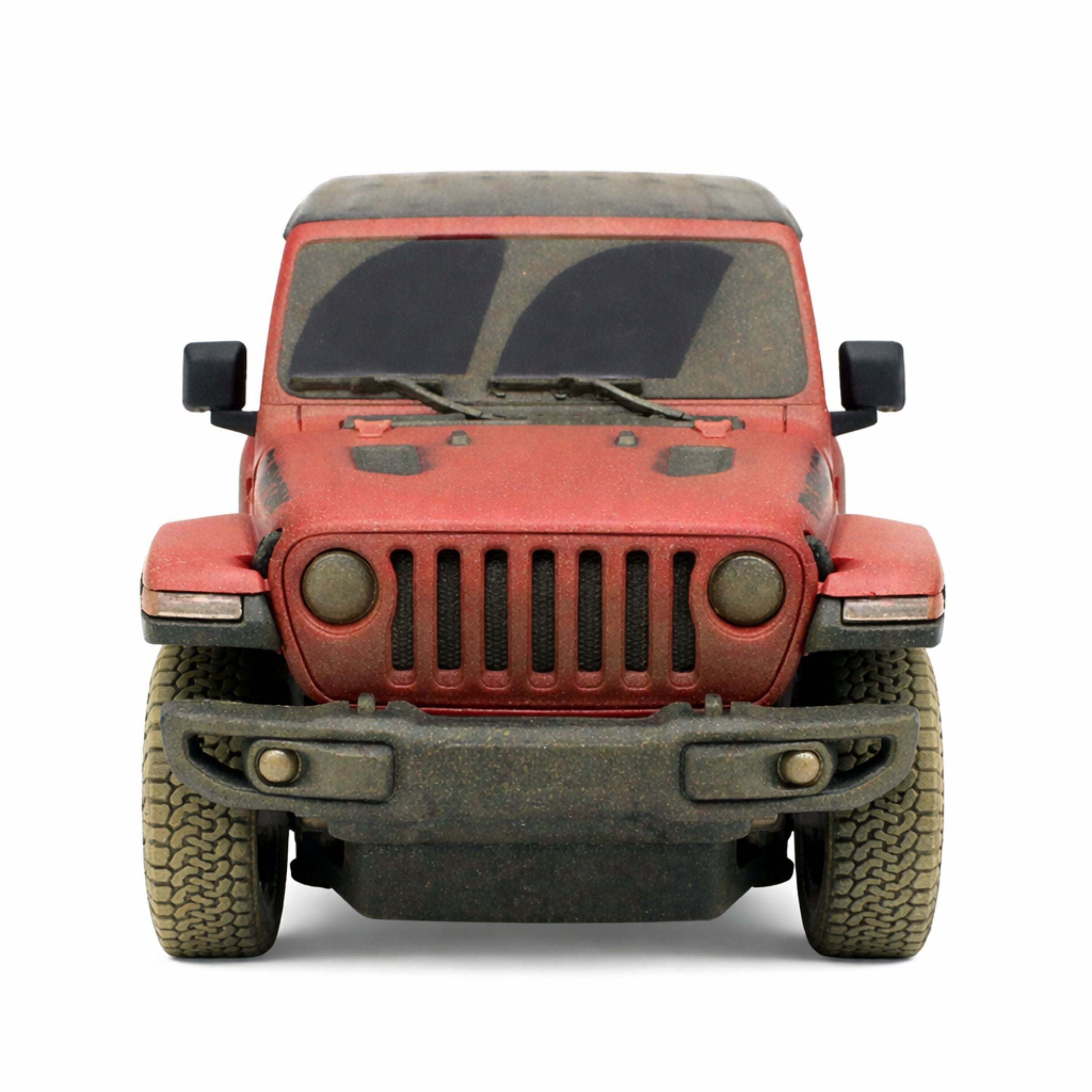 Jeep Wrangler Rubicon-muddy Remote Controlled Rc Car Red Rastar 1:24