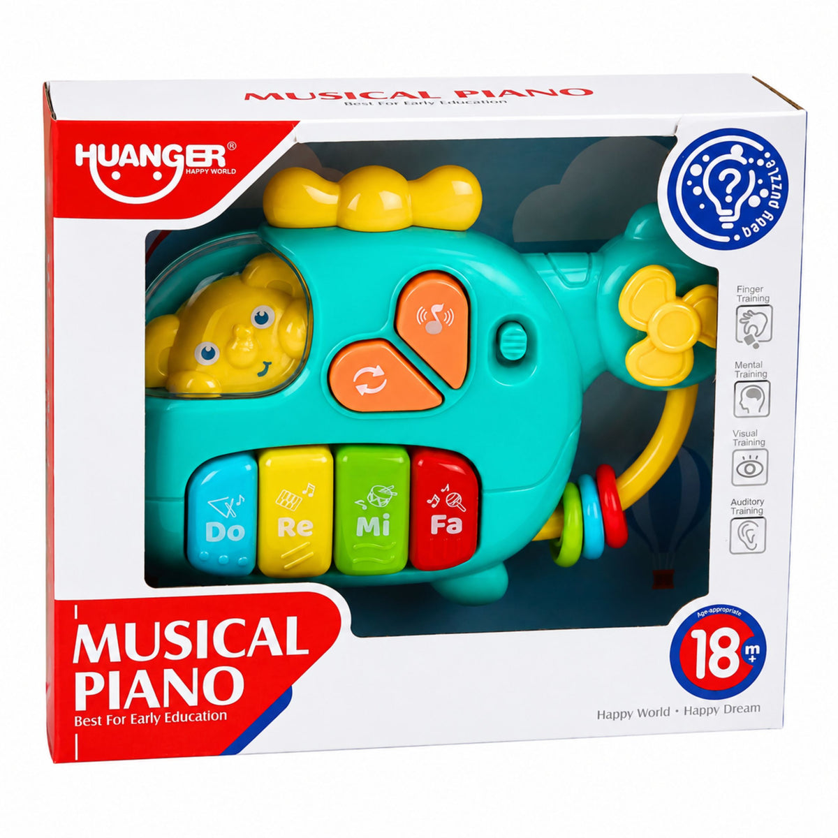 Piano musicale educativo per elicotteri per suoni di melodie per bambini