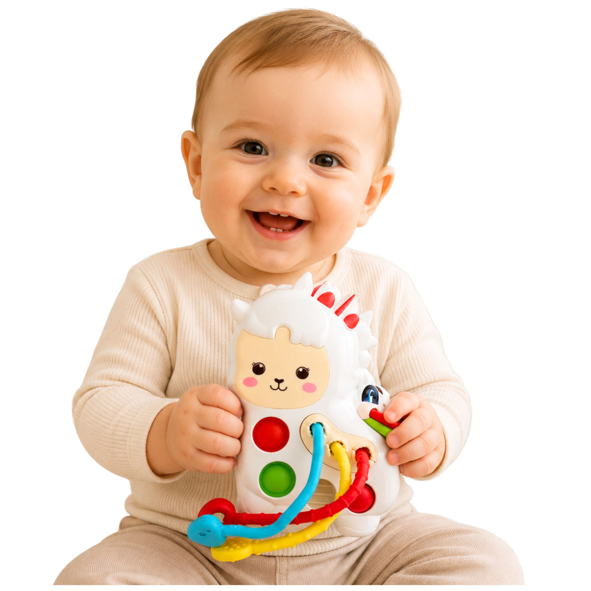 Sensory Toy For Toddlers Llama With Strings Pop-it Beads