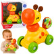 Jouet sensoriel interactif girafe voiture pour tout-petits jaune