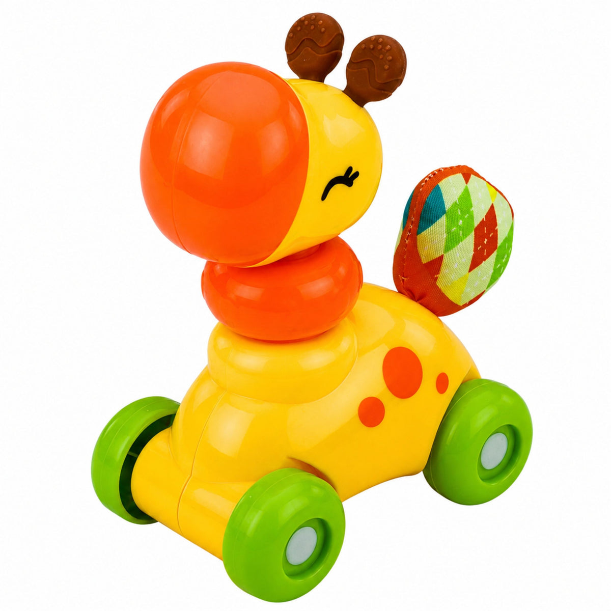 Jouet sensoriel interactif girafe voiture pour tout-petits jaune