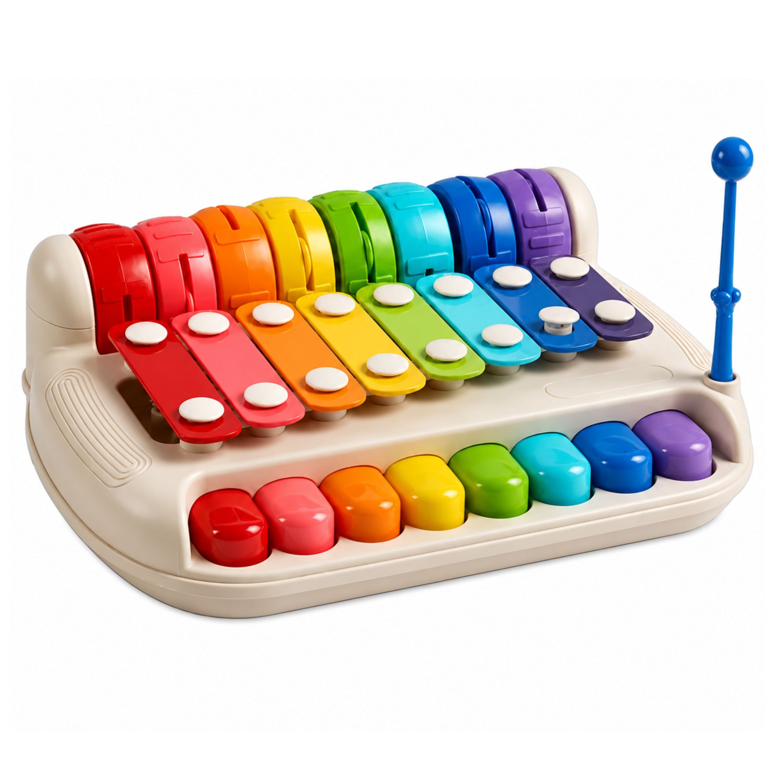 Children's Xylophone Piano Colorful Musical Instrument 2 In 1 Drumstick