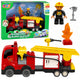 Ensemble de blocs de construction de figurines de pompier de camion de pompier motorisé de service d'incendie