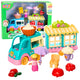 Ice Cream Shop Car With Motorized Girl Figure Desserts Blocks Set