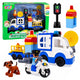 City Police Car Set With Motorized Bricks Figures Accessories