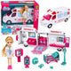 Ambulance pliable pour poupées, accessoires pour Mini poupées d'hôpital, 11 pièces.
