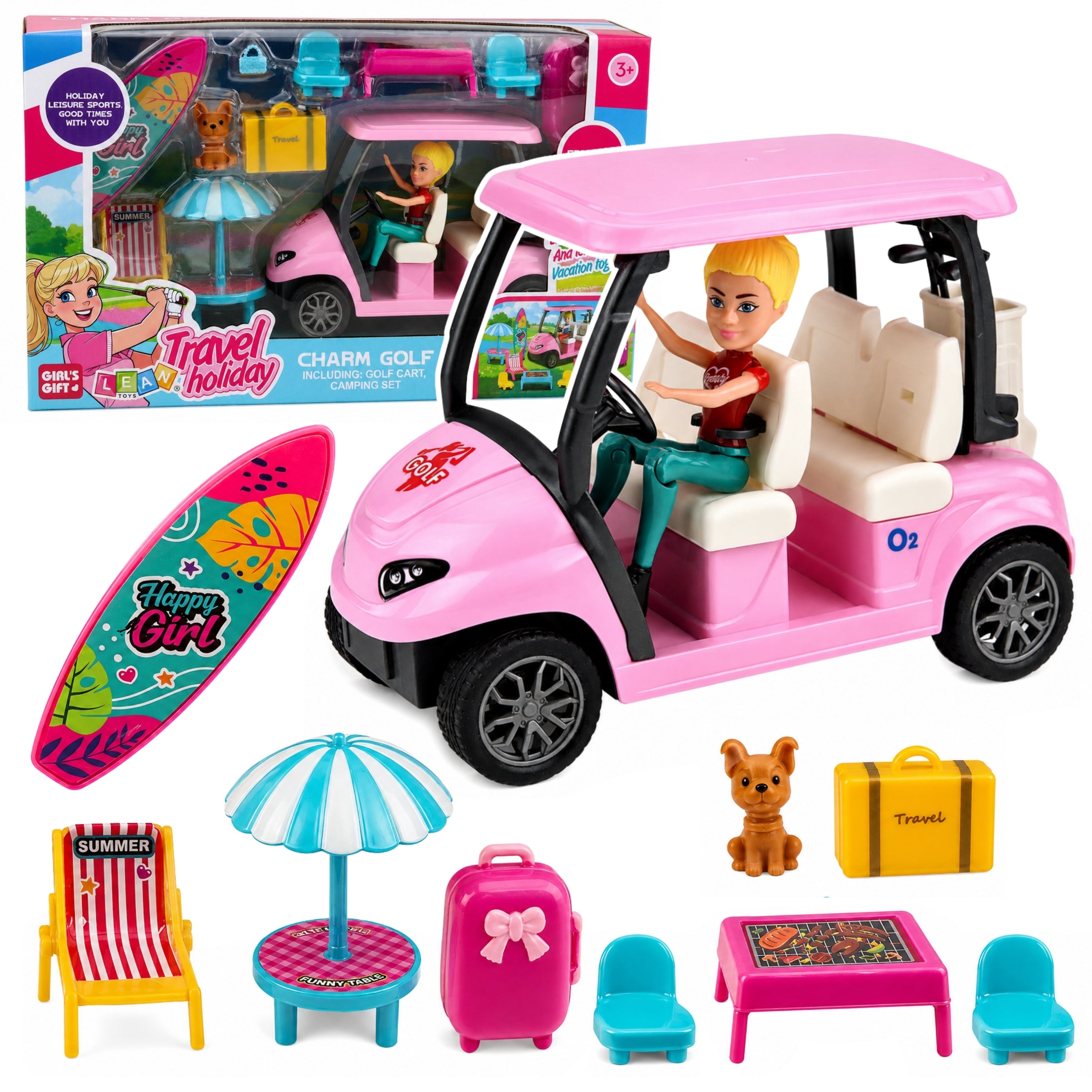 Meleks Golf Set Doll Dog Golf Set Holiday Accessories