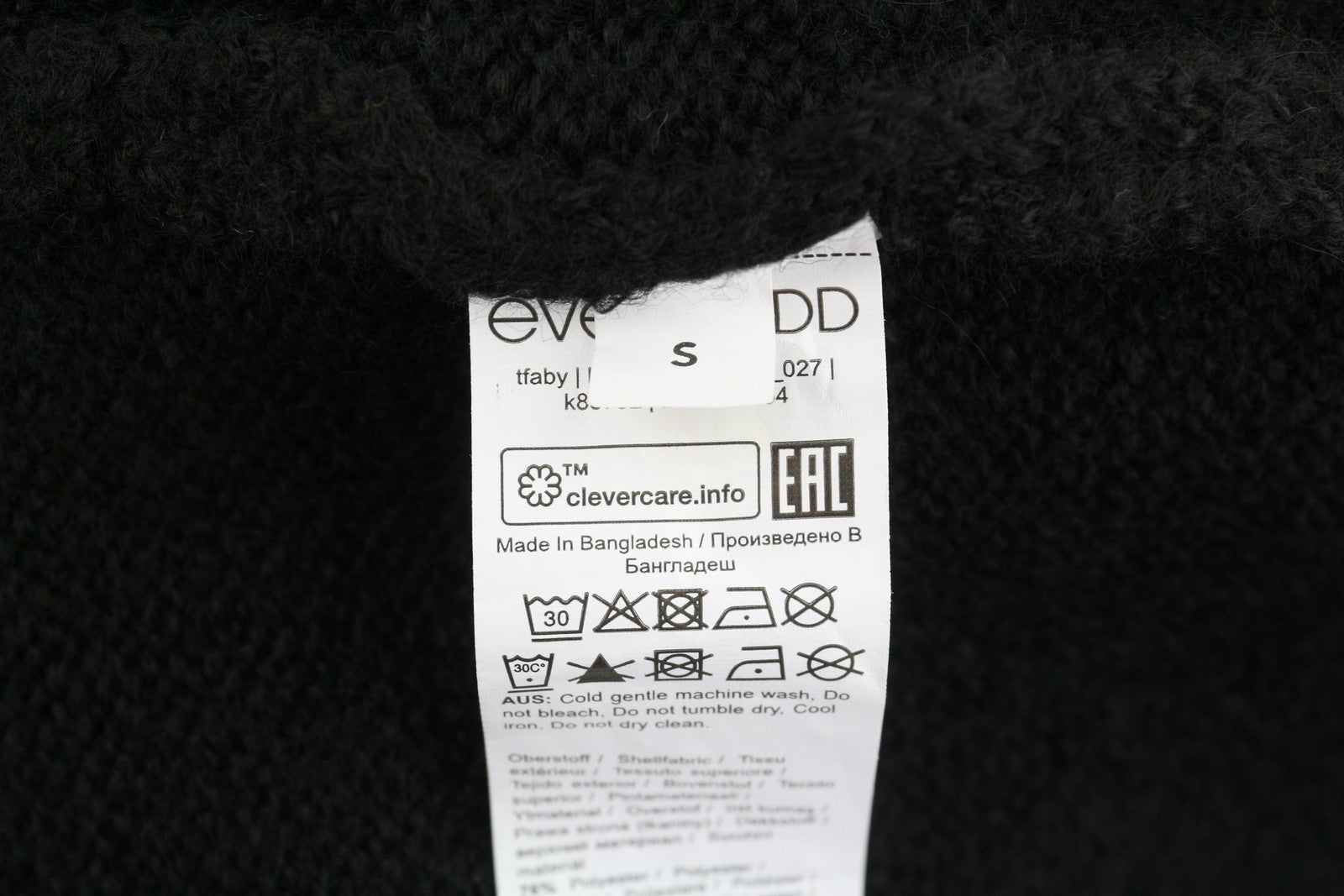 Black Polyester Jumper