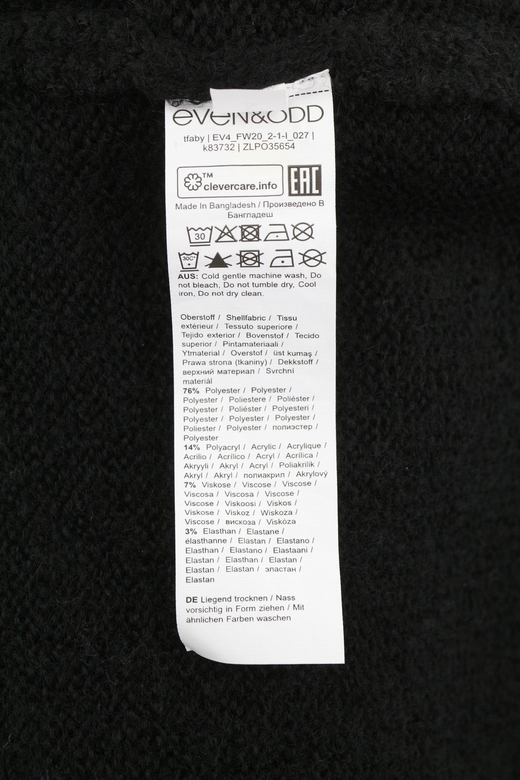 Black Polyester Jumper
