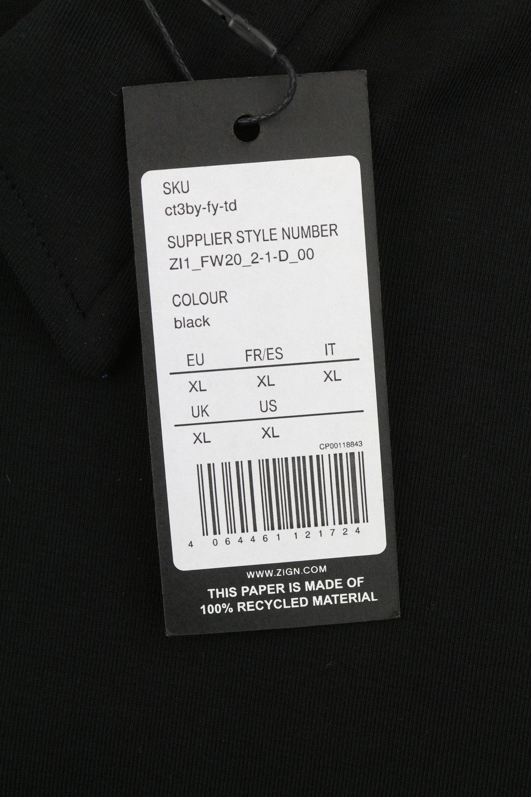 Black Cotton Sweatshirt