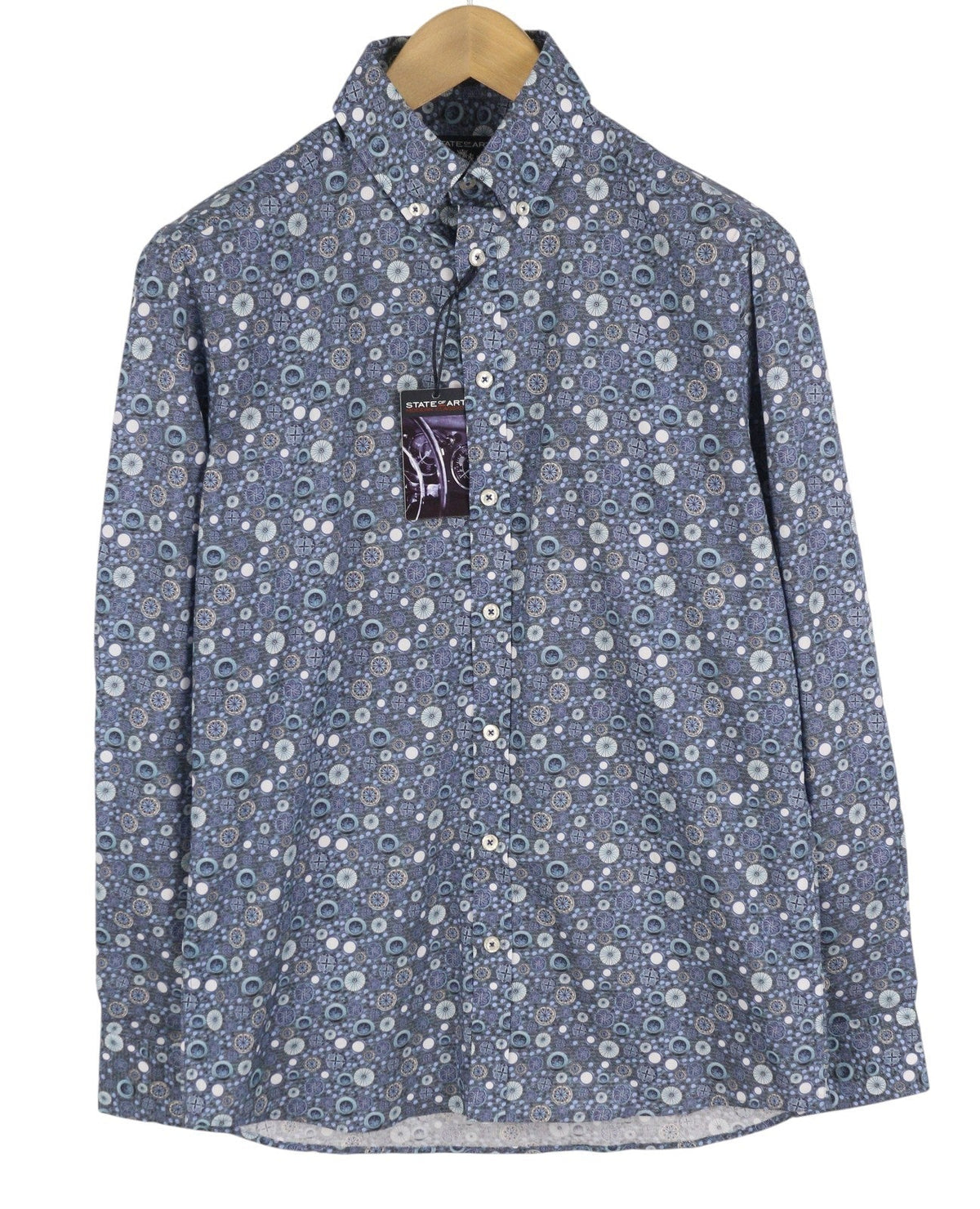 Chemise en coton bleue