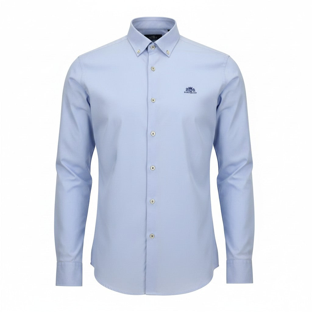 Chemise en coton bleue