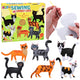 Creative Set Of Sewing Plush Toys Felt Cats Plushies Diy 6 Pcs.