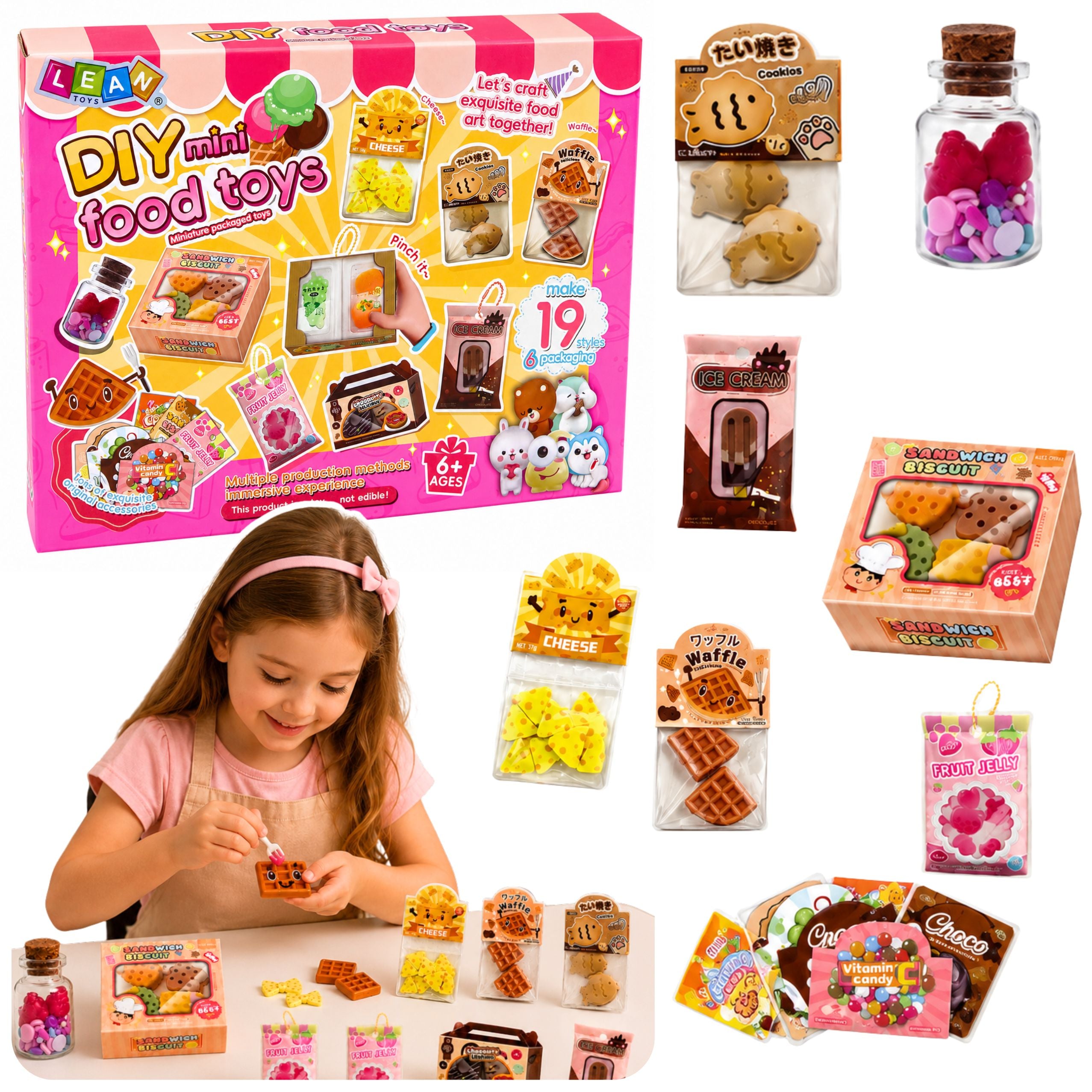 Diy Crafting Decorating Squishy Mini Sweets Snacks Kit
