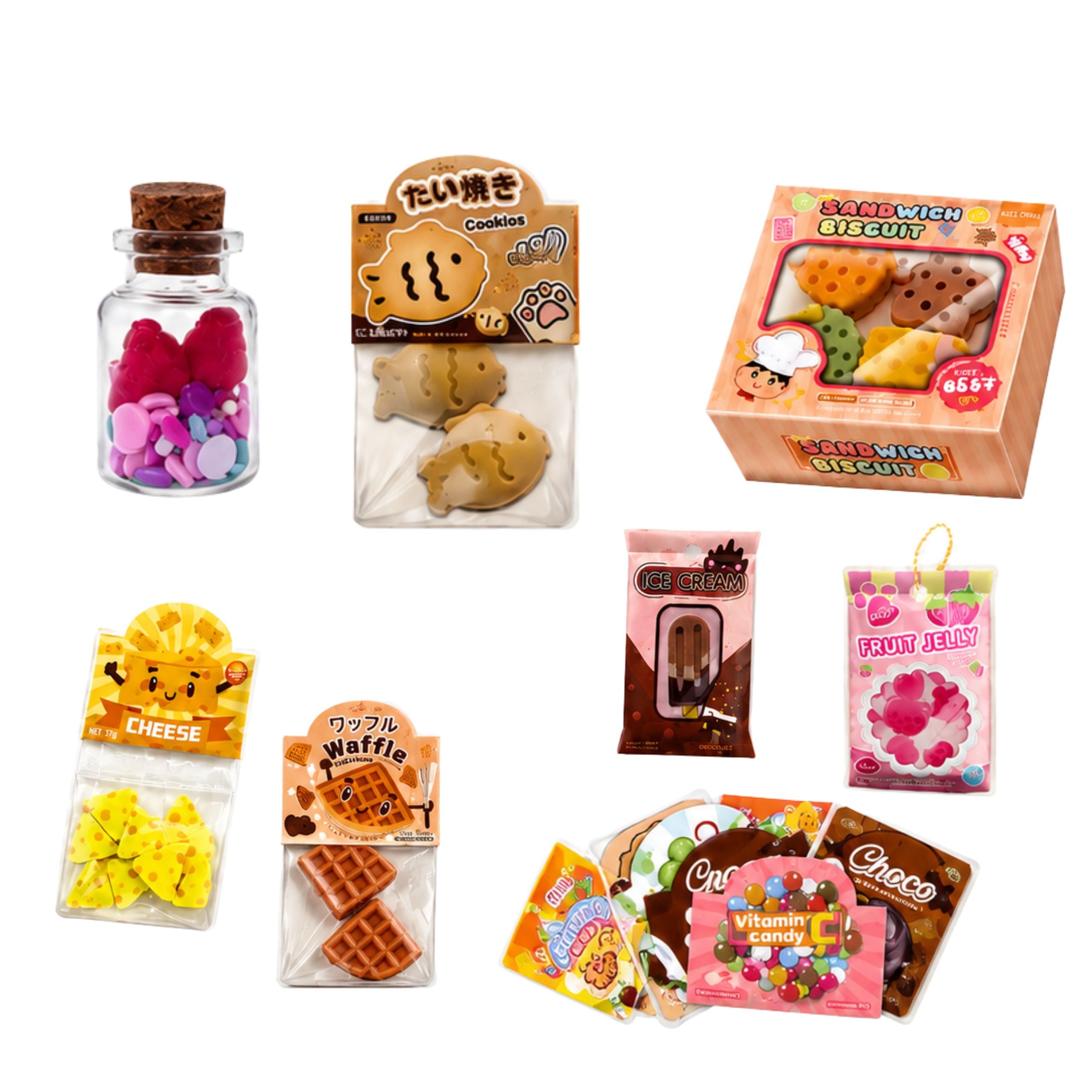 Diy Crafting Decorating Squishy Mini Sweets Snacks Kit