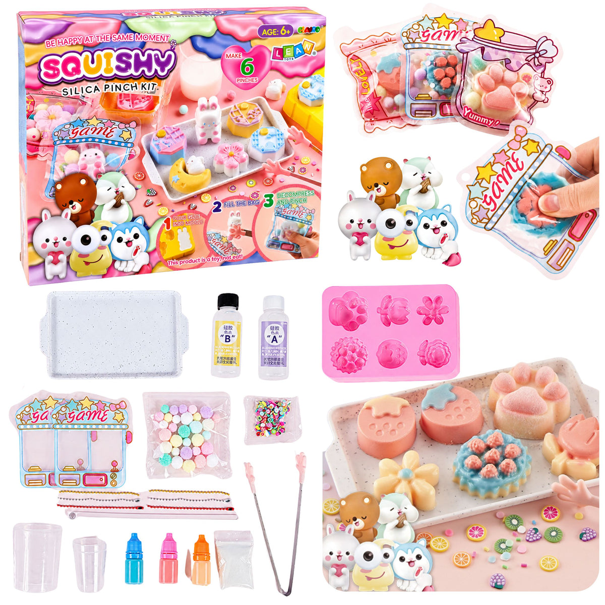 Creative Plastic Set Creating Squishy Decorative Desserts Flowers Diy