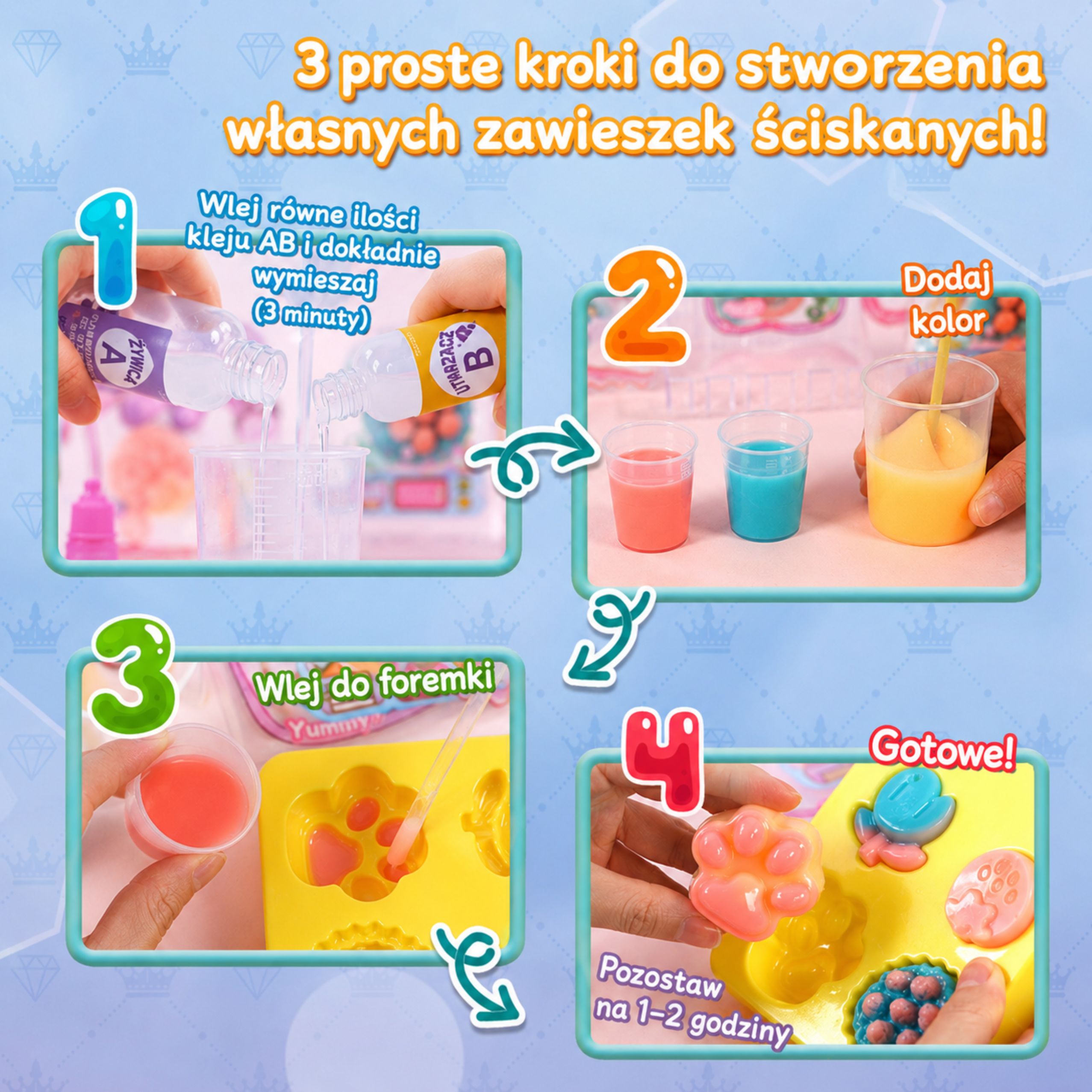 Creative Plastic Set Creating Squishy Decorative Desserts Flowers Diy