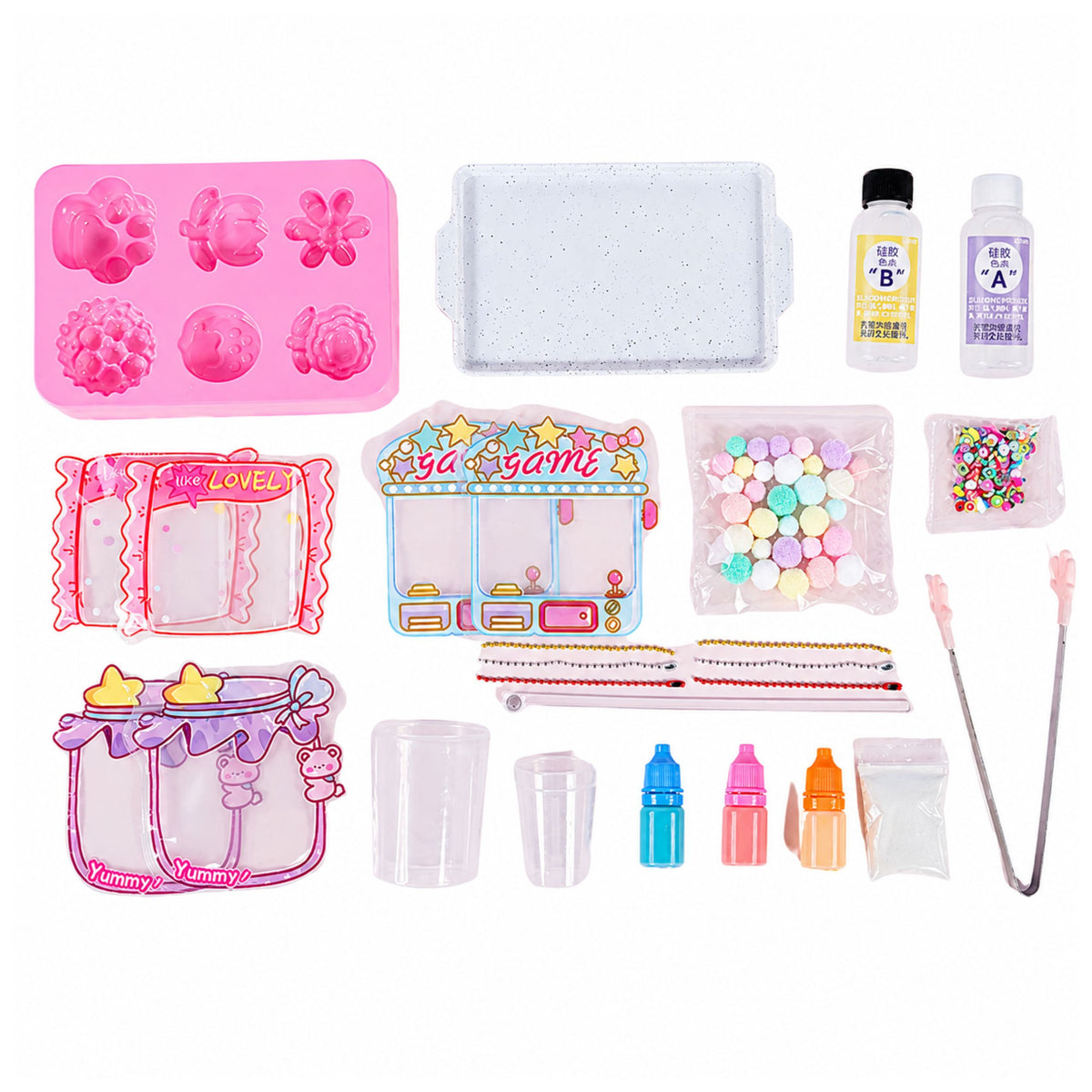 Creative Plastic Set Creating Squishy Decorative Desserts Flowers Diy