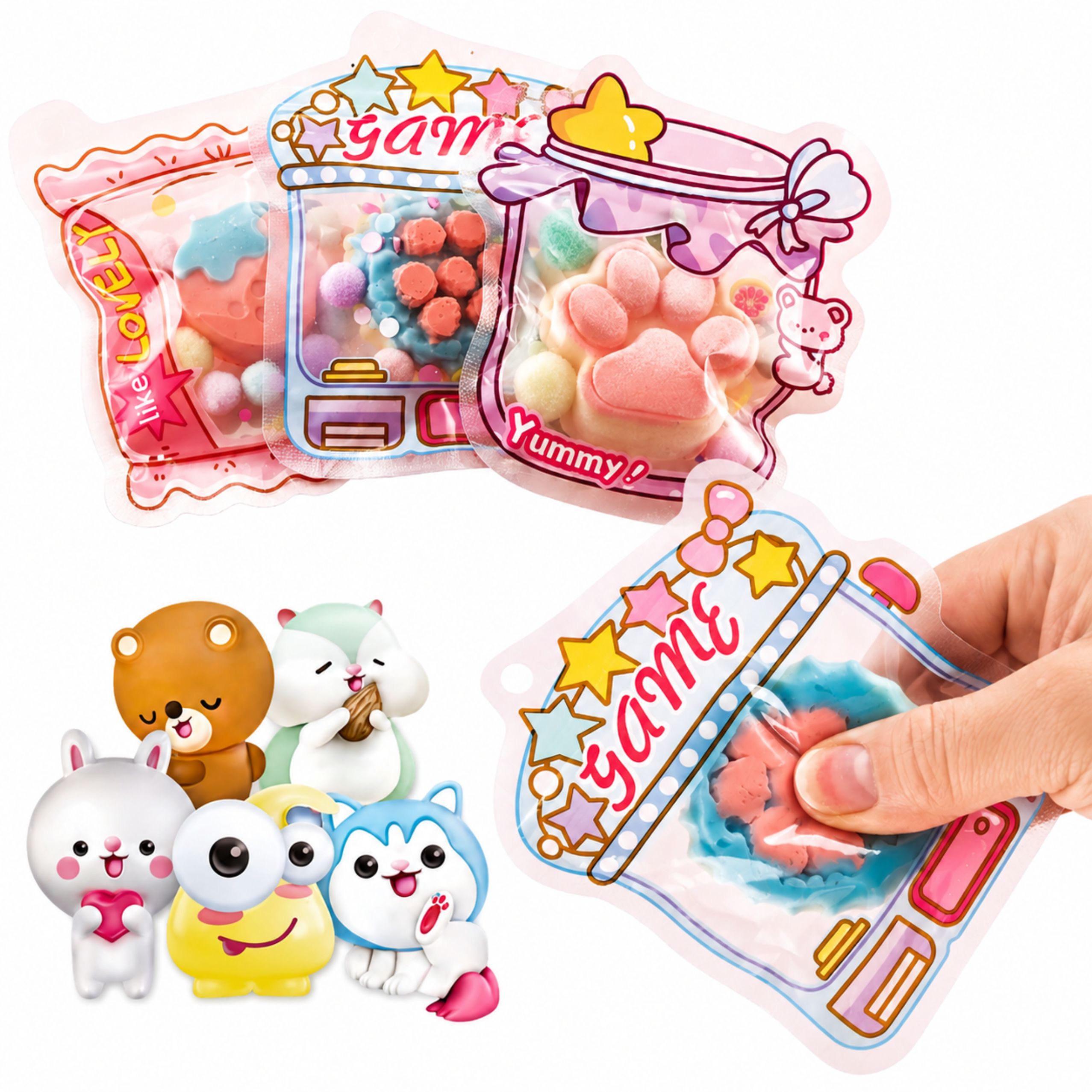 Creative Plastic Set Creating Squishy Decorative Desserts Flowers Diy