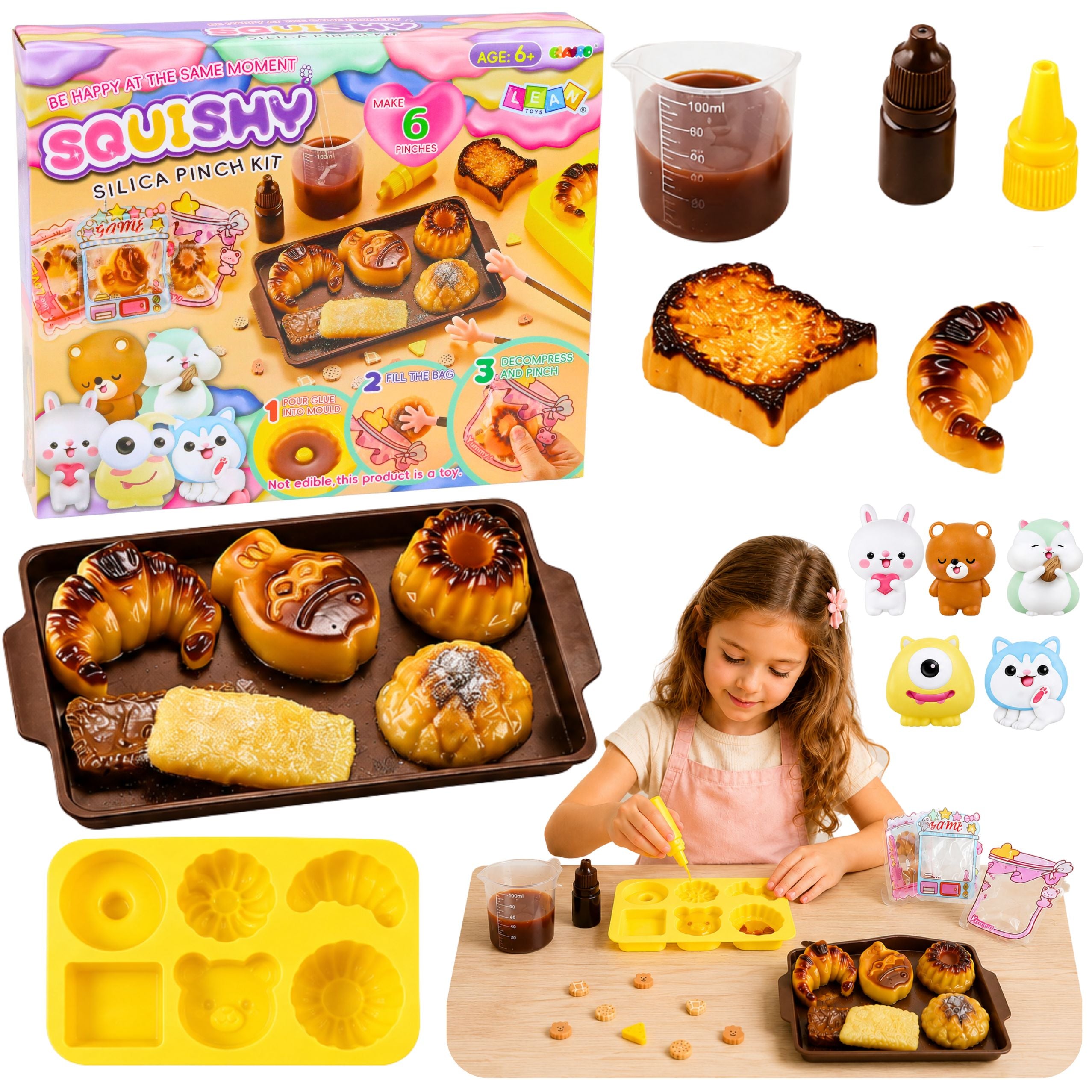 Creative Plastic Kit Creating Squishy Decorative Baking Cookies Diy