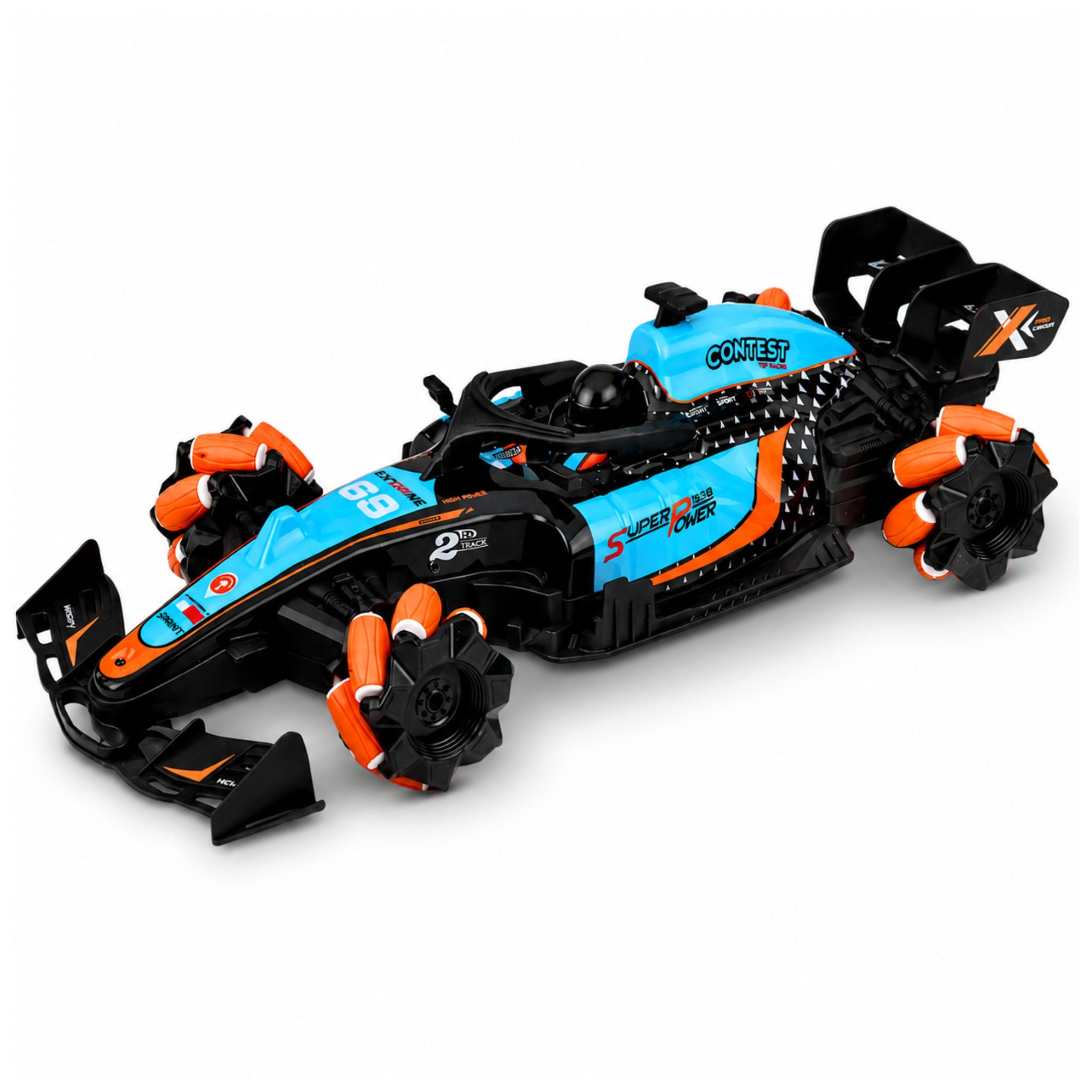 Remote Controlled Rc Car 360° Rotation 4wd Lights Smoke 1:10