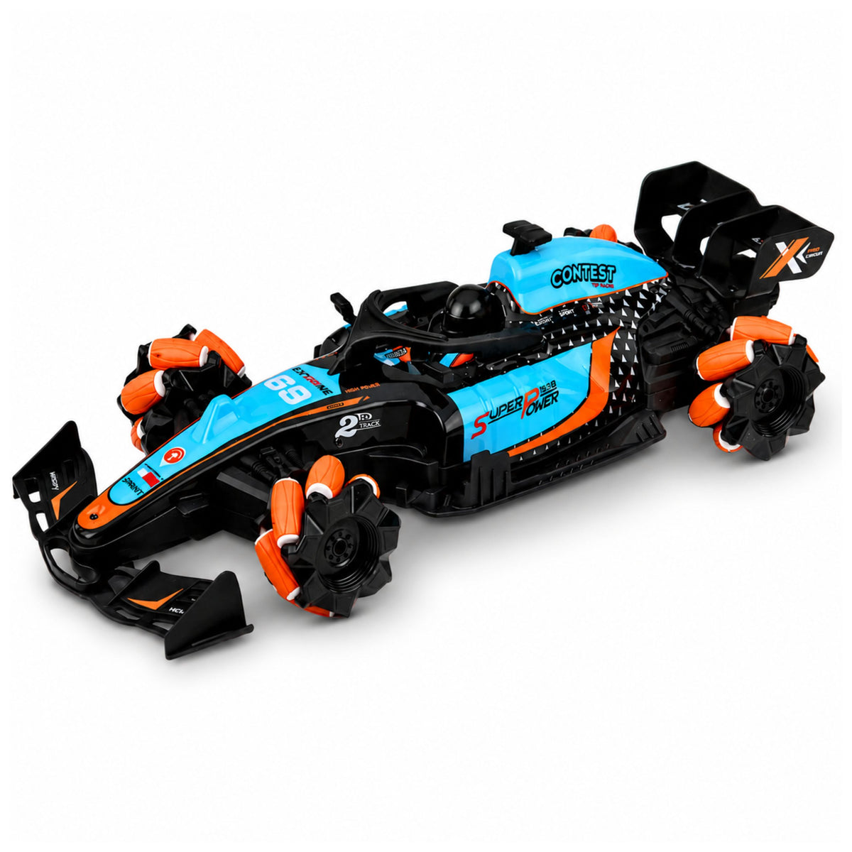 Ferngesteuertes RC-Auto, 360° drehbar, Allrad-Lichter, Rauch, 1:10