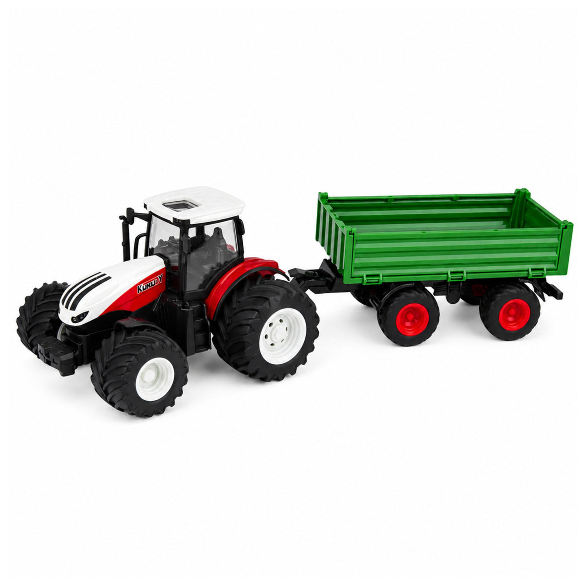 Trattore agricolo telecomandato con luci del rimorchio ribaltabile Suono 1:24
