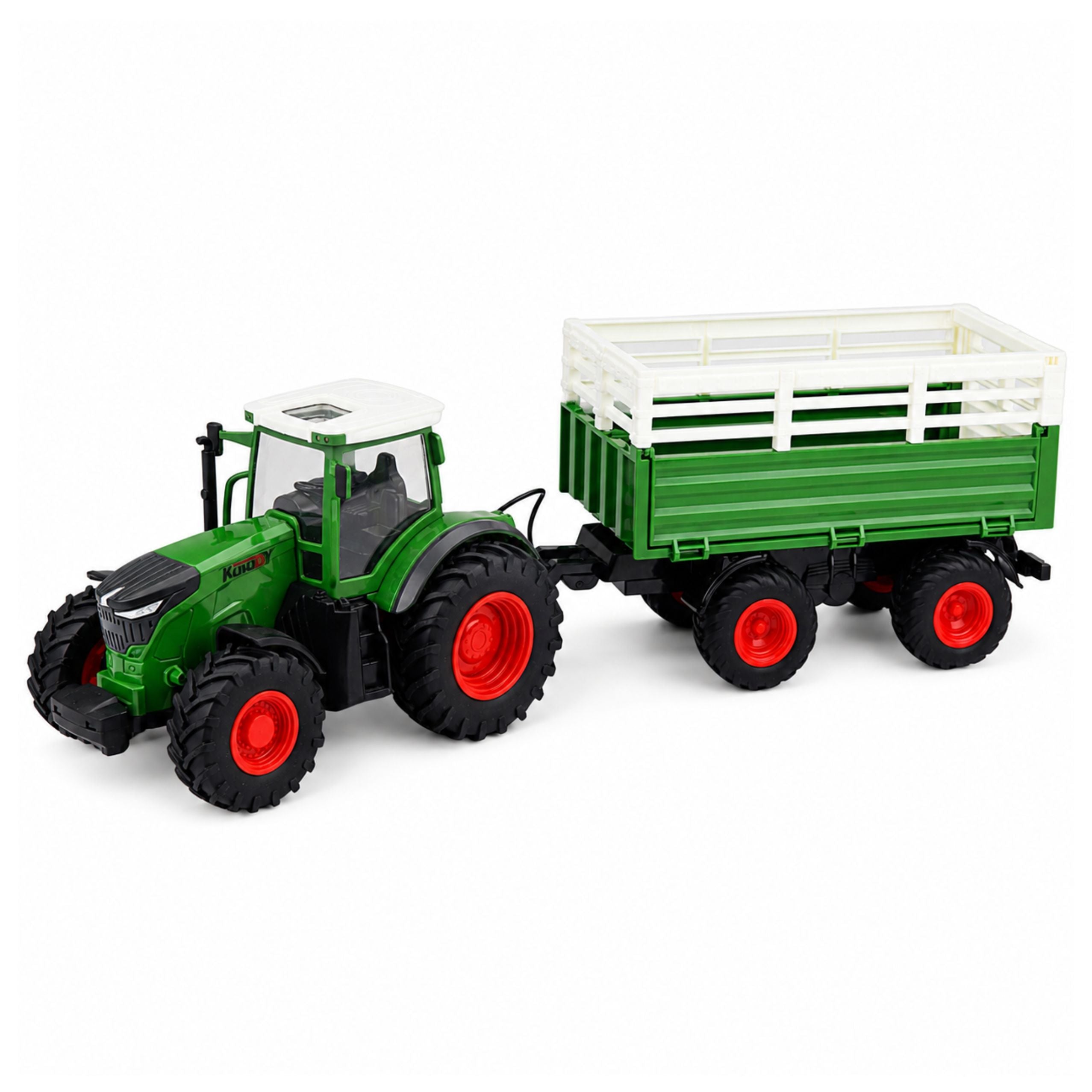 Remote Controlled Rc Agricultural Tractor With Tipper Trailer And Lights 1:24